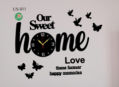 Beautiful Sweet Home Art MDF Wood Wall clock